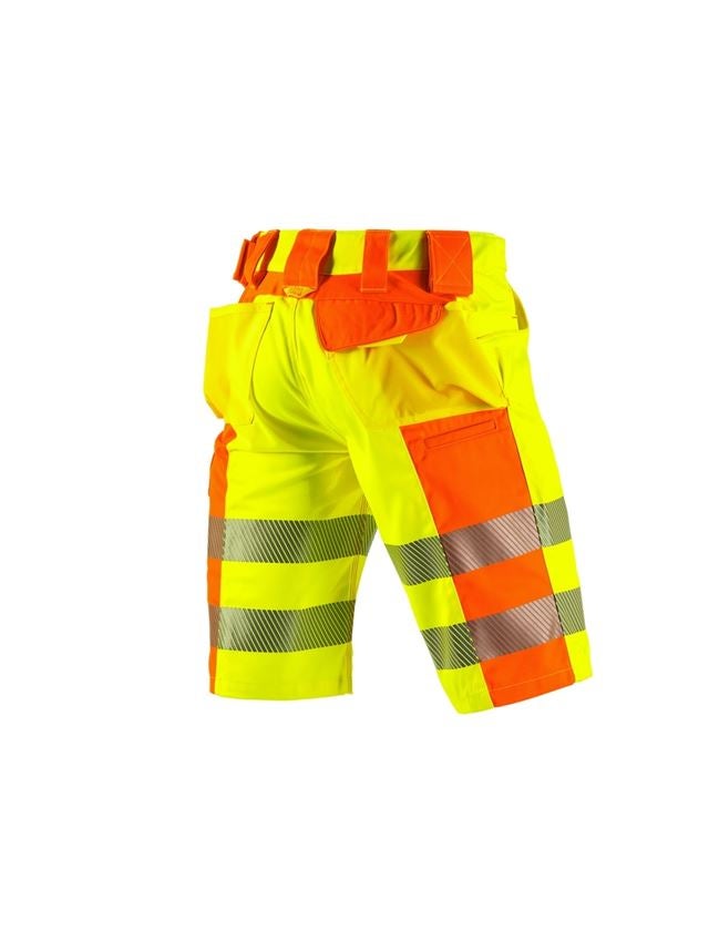 Pracovní kalhoty: Výstražné šortky e.s.motion 2020 + výstražná žlutá/výstražná oranžová 3