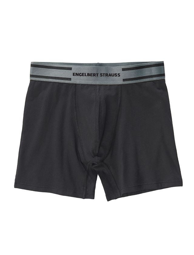 Spodní prádlo | Termo oblečení: e.s. Longleg boxerky cotton stretch + černá/cement