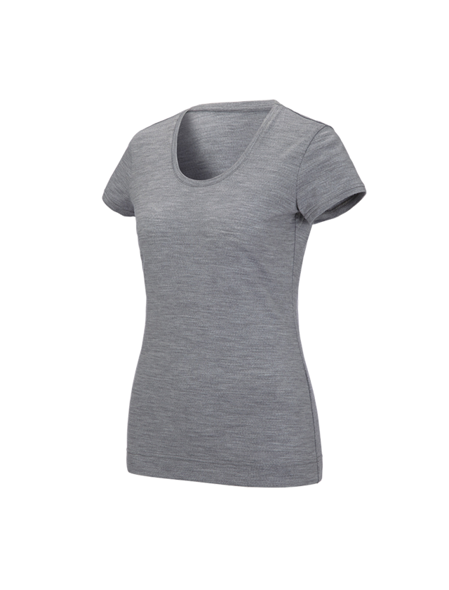 Trička | Svetry | Košile: e.s. Tričko Merino light, dámské + šedý melír