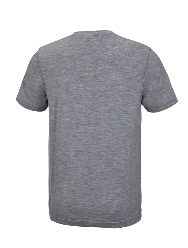 Trička, svetry & košile: e.s. Tričko Merino light + šedý melír 3