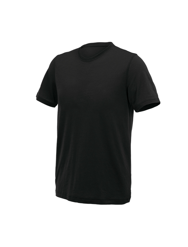 Trička, svetry & košile: e.s. Tričko Merino light + černá