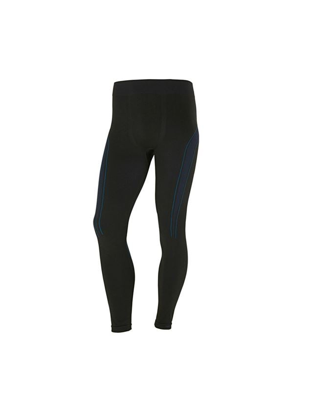 Spodní prádlo | Termo oblečení: e.s. Funkční-Long Pants seamless-warm + černá/enciánově modrá