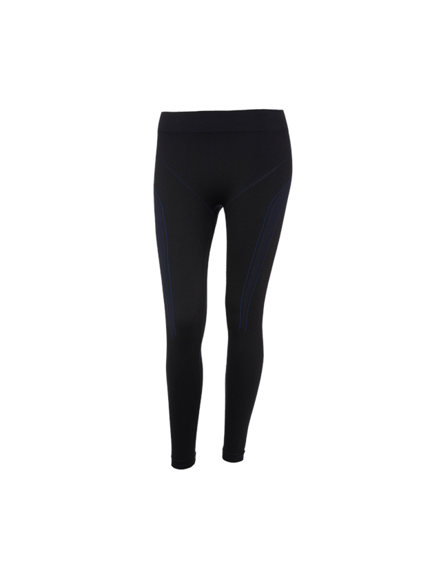 Funkční spodní prádlo: e.s. Funkční-Long Pants semaless - warm, dámská + černá/enciánově modrá