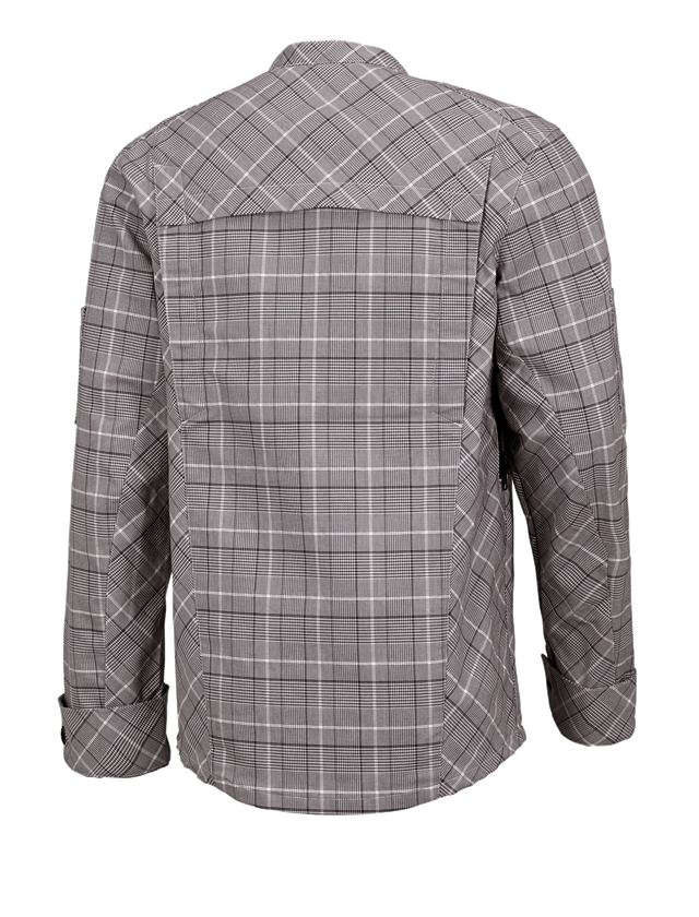 Trička, svetry & košile: Pracovní bunda s dlouhými rukávy e.s.fusion,pánská + kaštan/bílá 1