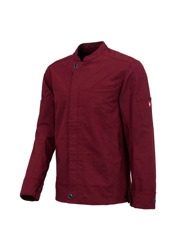 Trička, svetry & košile: Pracovní bunda s dlouhými rukávy e.s.fusion,pánská + rubínová