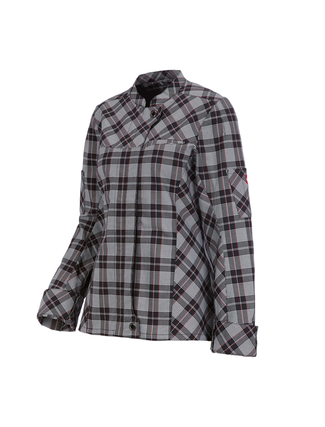Trička | Svetry | Košile: Pracovní bunda s dlouhými rukávy e.s.fusion,dámská + černá/bílá/červená