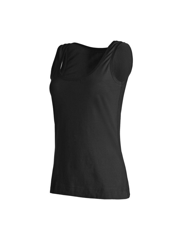 Trička | Svetry | Košile: e.s. Tílko cotton stretch, dámské + černá