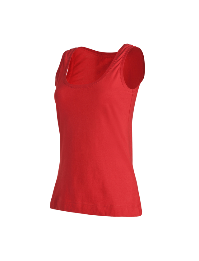 Trička | Svetry | Košile: e.s. Tílko cotton stretch, dámské + ohnivě červená 1