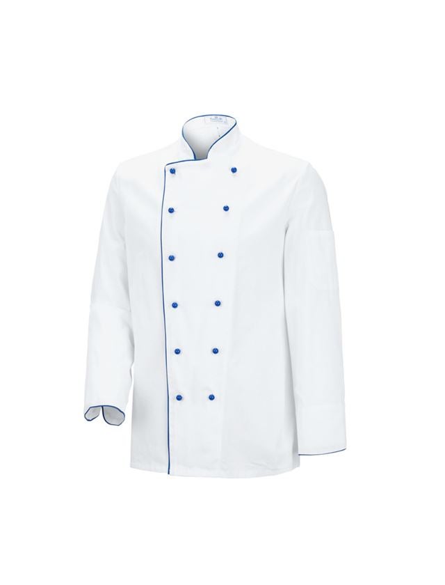 Trička, svetry & košile: Kuchařská bunda Image + bílá/modrá