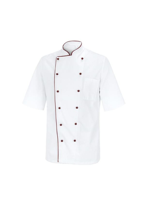 Trička, svetry & košile: Kuchařská bunda Marseille + bílá/bordó