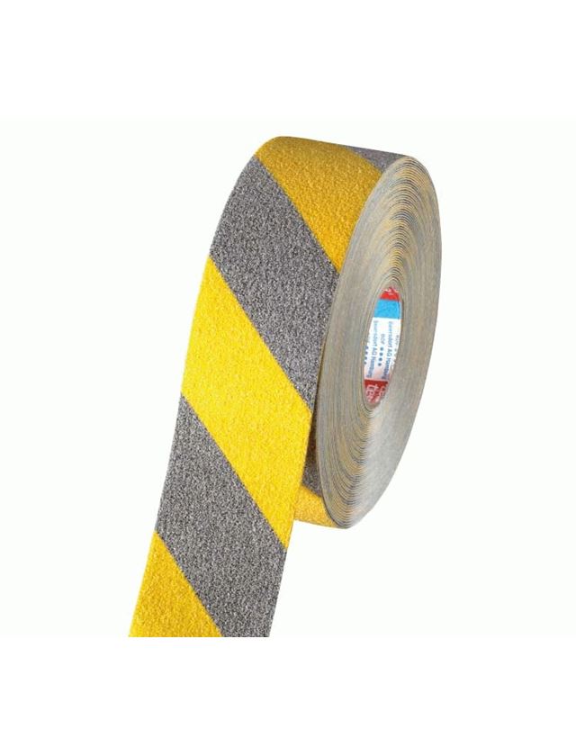 Plastové pásky | krepové pásky: Tesa - protiskluzová lepicí páska + žlutá/černá